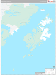 Kodiak Island Wall Map Premium Style